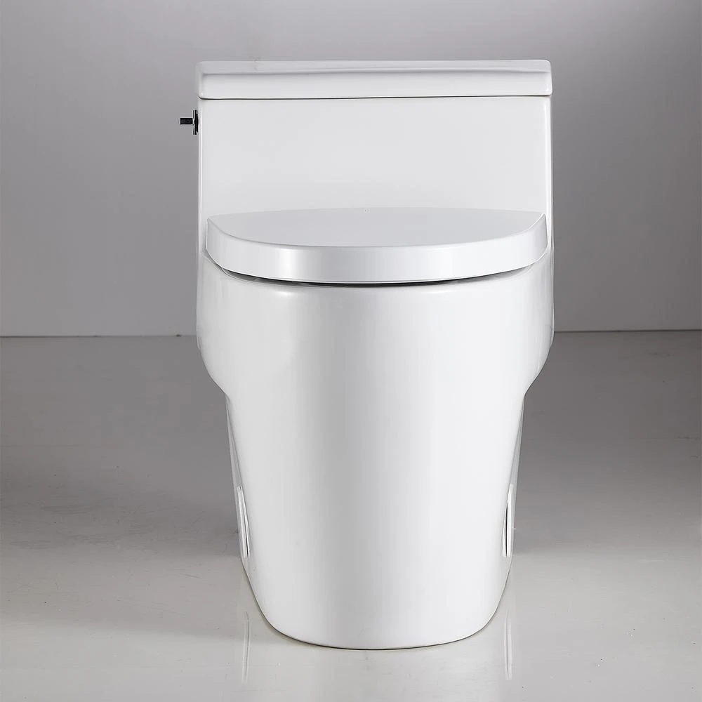0.8 GPF /1.28 GPF Dual Flush Ceramic Bowl Square Elongated Toilet Bowl Only In White 4 0.8 GPF /1.28 GPF Dual Flush Ceramic Bowl Square Elongated Toilet Bowl Only In White - Image 4