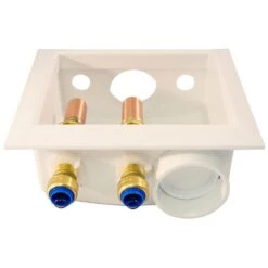 1/2 In. Brass Push-to-Connect X 3/4 In. Male Hose Thread Washing Machine Outlet Box With Water Hammer Arrestors -arbor Shop e06028a96d4e45f149447a1e0ce7e565