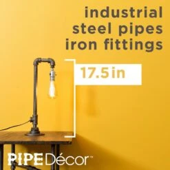 1/2 In. Black Steel Pipe 17.5 In. H Reader Table Lamp Kit -arbor Shop e23e3b3abb4f4566019de373cd9f8dda