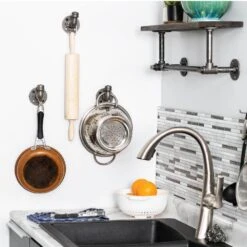 1/2 In. Black Steel Pipe Wall Hook Kit (3-Pack) 12 1/2 In. Black Steel Pipe Wall Hook Kit (3-Pack) -arbor Shop e368fe43a6a0642d7531917caf34f9c6