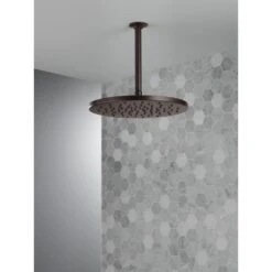 1-Spray 11.8 In. Single Wall Mount Fixed Rain Shower Head In Venetian Bronze -arbor Shop e4657220b610d1fa7e582104957a5075