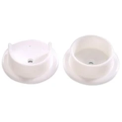 1-3/8 In. Plastic Pole Socket Set In White (10-Pack)