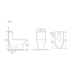 1-Piece Dual Flush 1.2 GPF/0.88 GPF High Efficiency Skirted Toilet Round Bowl All-in-One Toilet In White Seat Included 14 1-Piece Dual Flush 1.2 GPF/0.88 GPF High Efficiency Skirted Toilet Round Bowl All-in-One Toilet In White Seat Included -arbor Shop e625075323247f5153bc40707ea9edad