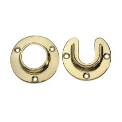 1-5/16 In. Polished Brass Heavy Duty Closet Rod Flange Set Of Pair