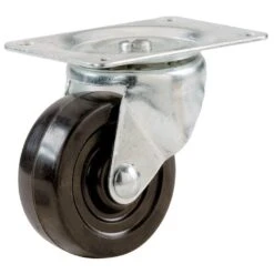 1-1/2 In. Soft Rubber Swivel Plate Caster With 40 Lb. Load Rating