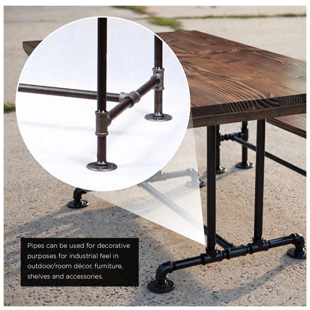 1/2 In X 48 In. Black Steel Pipe (5-Pack) 2 1/2 In X 48 In. Black Steel Pipe (5-Pack) - Image 2