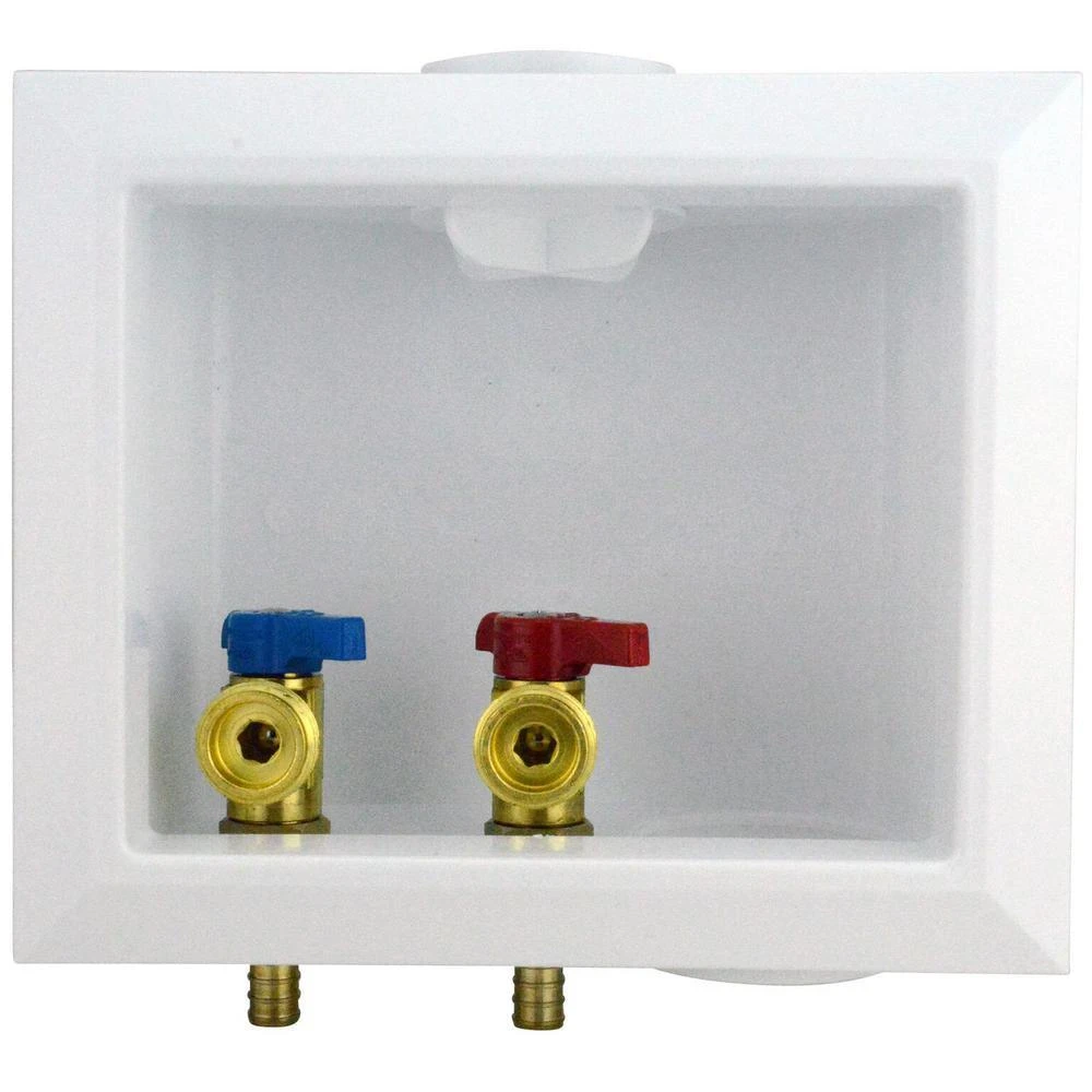 1/2 In. Brass PEX Barb X 3/4 In. Male Hose Thread Washing Machine Outlet Box 3 1/2 In. Brass PEX Barb X 3/4 In. Male Hose Thread Washing Machine Outlet Box - Image 3