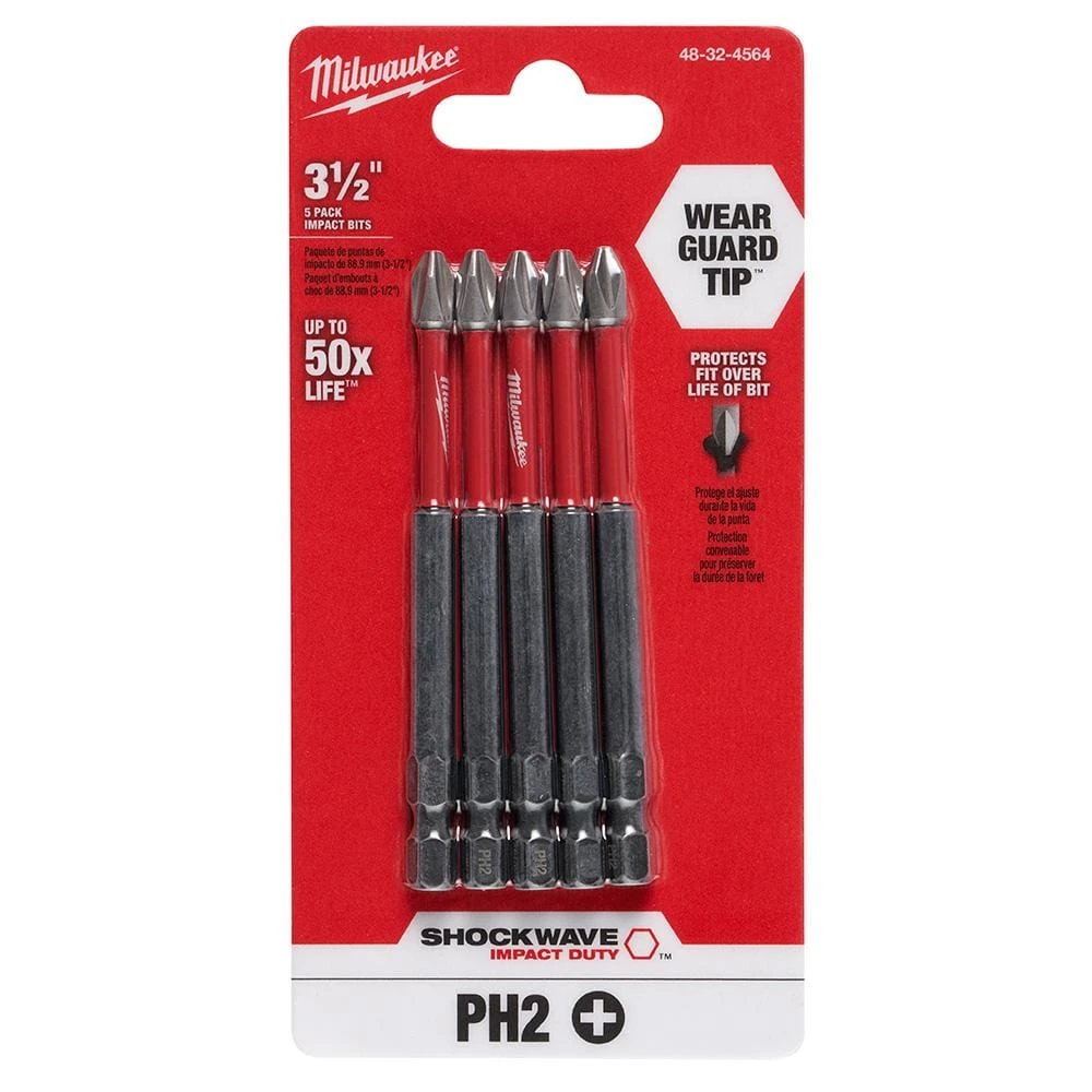 #2 Philips Shockwave 3-1/2 In. Impact Duty Steel Driver Bits (5-Pack) 2 #2 Philips Shockwave 3-1/2 In. Impact Duty Steel Driver Bits (5-Pack) - Image 2