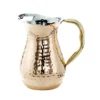 1.5 Qt. Decor Copper Hammered Water Pitcher In Brass Ice Guard And Handle