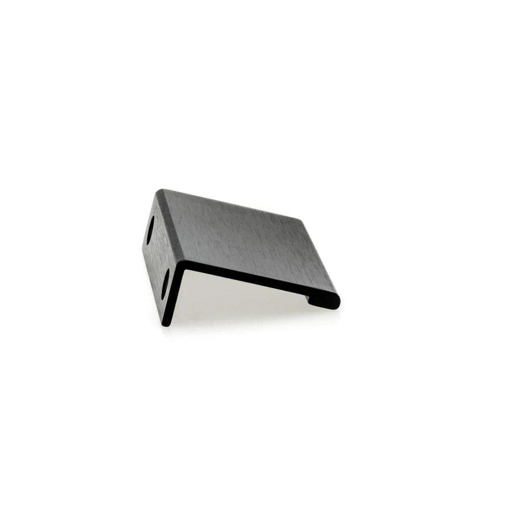 1-31/32 In. (50 Mm) Brushed Black Contemporary Drawer Edge Pull 2 1-31/32 In. (50 Mm) Brushed Black Contemporary Drawer Edge Pull - Image 2