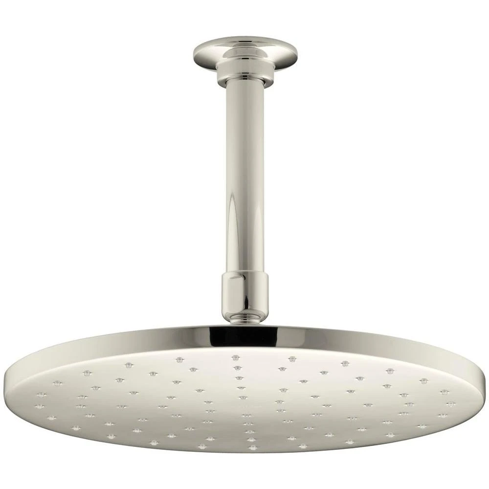 1-Spray 10 In. Single Ceiling Mount Fixed Rain Shower Head In Vibrant Polished Nickel 1 1-Spray 10 In. Single Ceiling Mount Fixed Rain Shower Head In Vibrant Polished Nickel