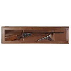 1 Gun Horizontal Key Locking Display Cabinet In Brown