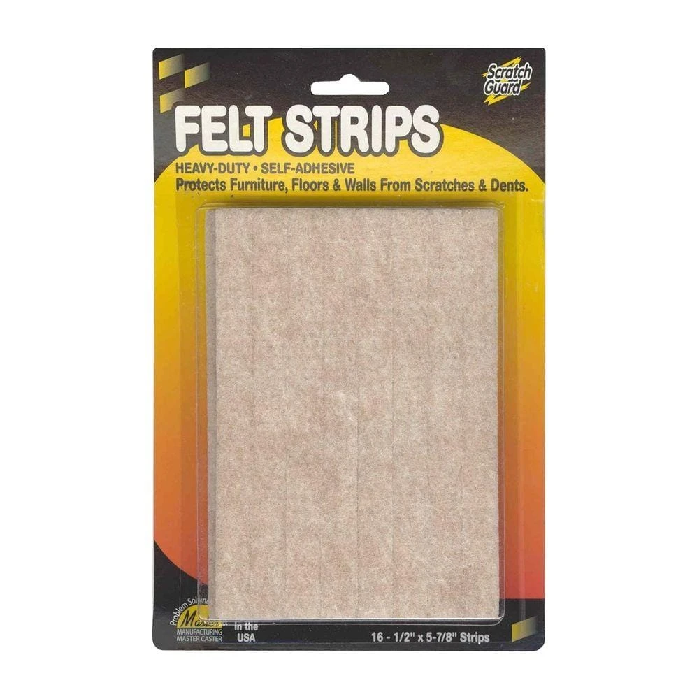 Master 0.50 In. X 5.87 In. Felt Pads (16-Pack) 1 Master 0.50 In. X 5.87 In. Felt Pads (16-Pack)
