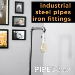 1/2 In. Black Steel Pipe 56 In. H Reader Floor Lamp Kit -arbor Shop f2e2be6e8f9a16b78e833568260d3dc3