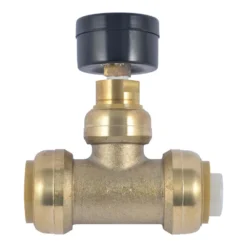 1 In. Push-to-Connect Brass Tee Fitting With Water Pressure Gauge -arbor Shop f794bc2226d821942db296068fd1ab57