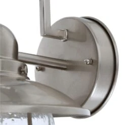 1-Light Brushed Nickel Outdoor Cottage Wall Lantern Sconce -arbor Shop f7fd12b1e8201f47315b34b2f04943b9