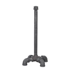 1/2 In. Black Steel Pipe 1.2 Ft. H Paper Towel Holder Kit