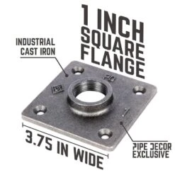 1 In. X 1 Ft. L Black Pipe Table Leg Kit With Square Flange (Set Of 4) -arbor Shop fa23a4df4ab237c063b9e7a2cf461df5