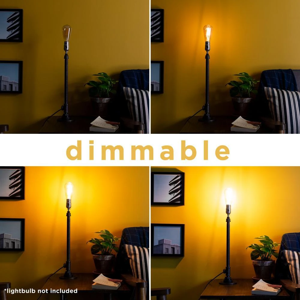 1/2 In. Black Steel Pipe 20.5 In. H Torch Style Lamp Kit 8 1/2 In. Black Steel Pipe 20.5 In. H Torch Style Lamp Kit - Image 8