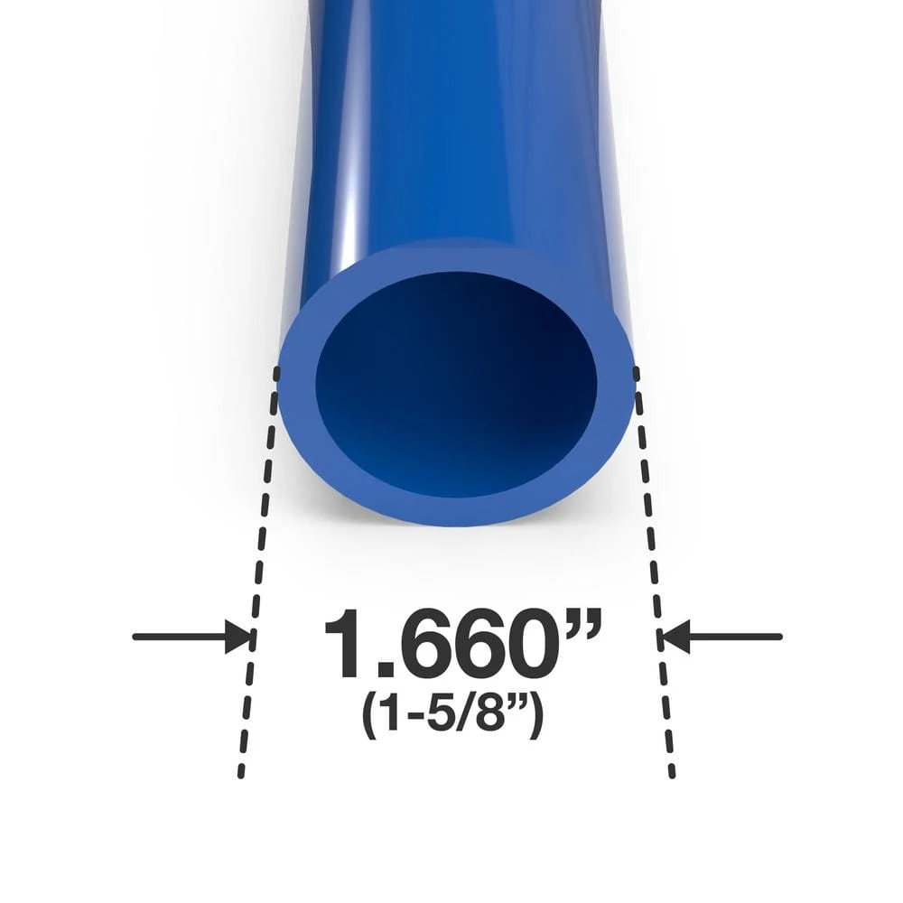 1-1/4 In. X 5 Ft. Blue Furniture Grade Schedule 40 PVC Pipe (2-Pack) 2 1-1/4 In. X 5 Ft. Blue Furniture Grade Schedule 40 PVC Pipe (2-Pack) - Image 2