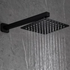 1-Spray Patterns With 1.5 GPM 10 In. Wall Mount Dual Shower Heads With Pressure Balance Valve In Matte Black 11 1-Spray Patterns With 1.5 GPM 10 In. Wall Mount Dual Shower Heads With Pressure Balance Valve In Matte Black -arbor Shop fbf34456fbddc368f055f11137ec9514
