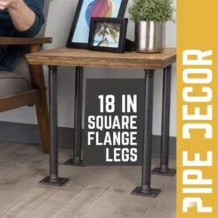 1 In. X 1.5 Ft. L Black Steel Pipe Square Flange Table Leg Kit (Set Of 4) -arbor Shop fc008a9d9edd78da46f1803e33853190