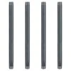 1-1/4 In. X 24 In. Industrial Steel Grey Plumbing Pipe In Black (4-Pack)