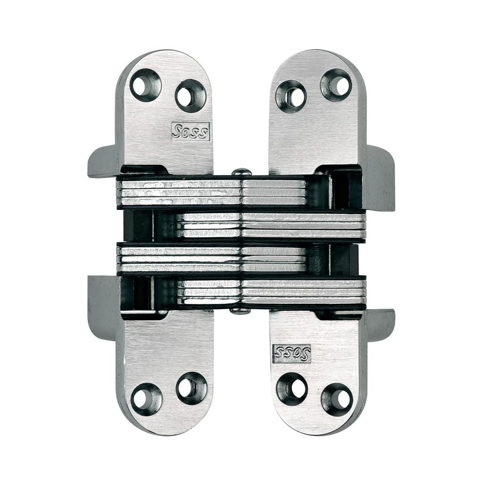 1-1/8 In. X 4-5/8 In. Satin Chrome Invisible Hinge 1 1-1/8 In. X 4-5/8 In. Satin Chrome Invisible Hinge