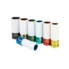 1/2 In. Drive SAE & Metric Lug Nut Impact Sockets, 7 Pc.
